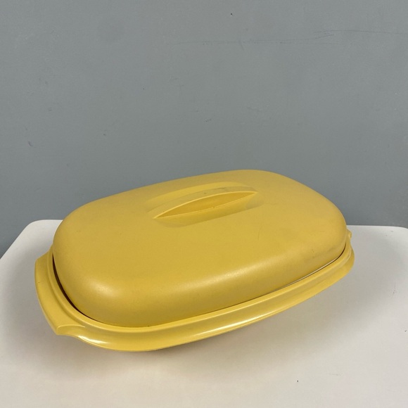 Vintage Tupperware 3 Pc Harvest Gold Microwave Vegetable Steamer 1273 1274 1275 - Picture 2 of 8